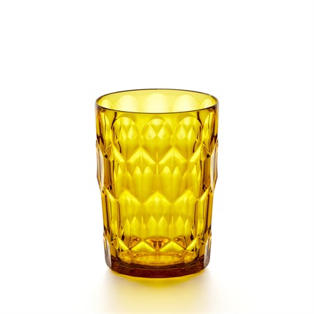 bicchiere alto vanity decoro n3 giallo zafferano
